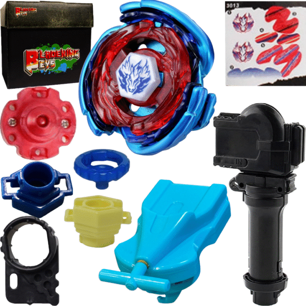 BLADEKING BEYS BigBangg' Pegasis 125SF + 1 Way String Launcher (Right Spin) + Toy Storage Box