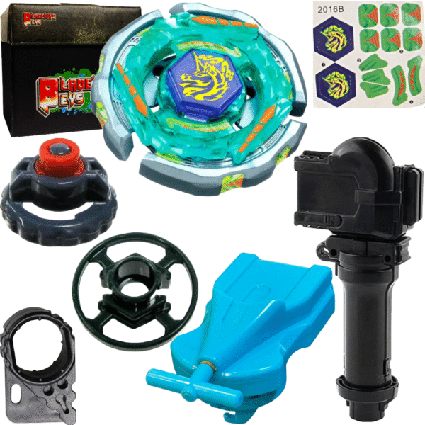 BLADEKING BEYS BB71 Ray' Striker D125CS + 1 Way String Launcher (Right Spin) + Toy Storage Box