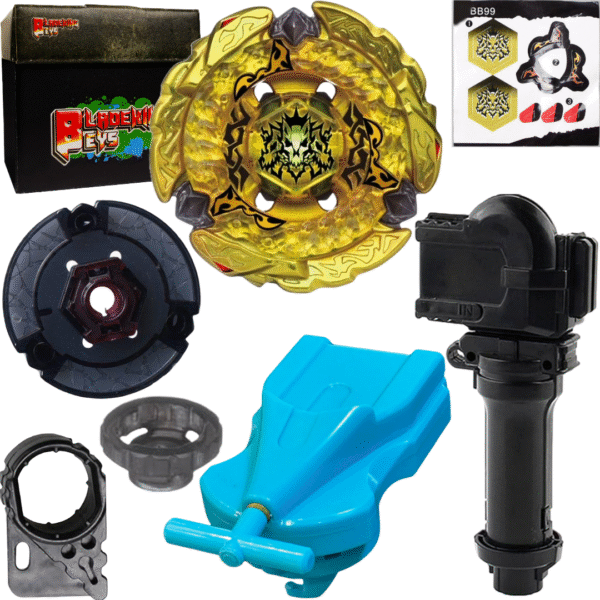 BLADEKING BEYS BB99 Hell hade' kerbecs + 1 Way String Launcher (Right Spin) + Toy Storage Box