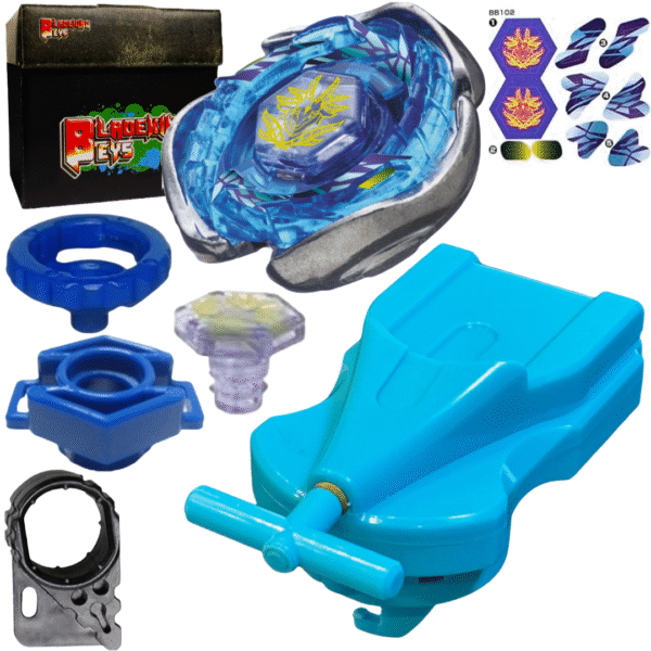 BLADEKING BEYS BB102 Spiral' Capricon 90MF + 1 Way String Launcher (Right Spin)+Toy Storage Box