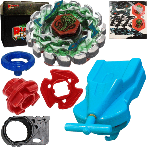 BLADEKING BEYS BB69 Poisen Serpent' SW145SD + 1 Way String Launcher(Right Spin)+Toy Storage Box