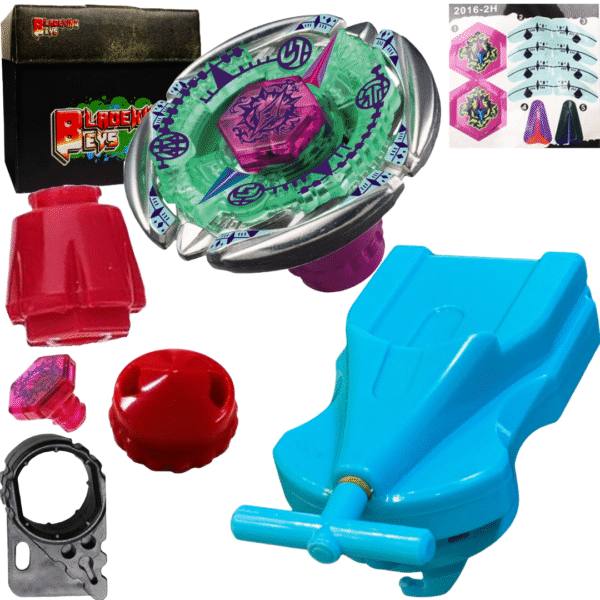 BLADEKING BEYS BB95 Flam' byxis' + 1 Way String Launcher (Right Spin) + Toy Storage Box