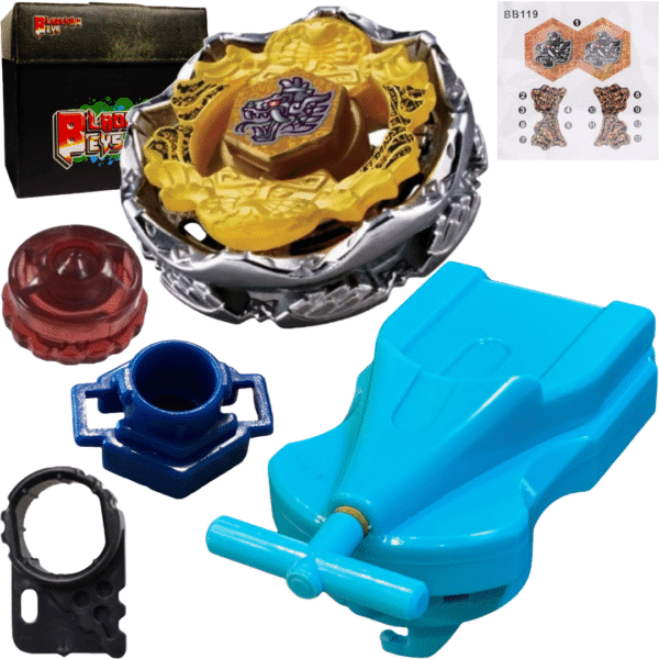 BLADEKING BEYS B119 Death Quetzalcoatl 125RDF + 1 Way String Launcher (Right Spin) + Toy Storage Box