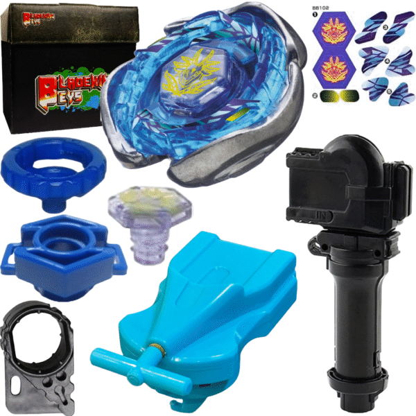 BLADEKING BEYS BB102 Spiral' Capricon 90MF + 1 Way String Launcher (Right Spin)+Toy Storage Box
