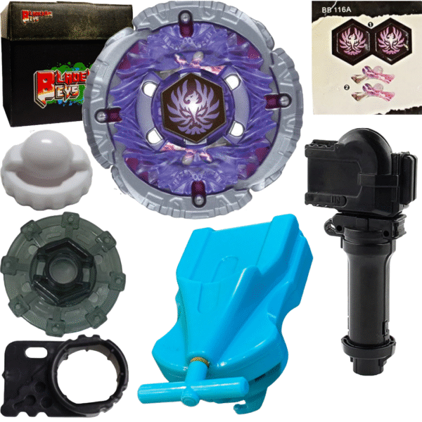 BLADEKING BEYS BB116 Jad' Jupitar S130RB + 1 Way String Launcher (Right Spin) + Toy Storage Box