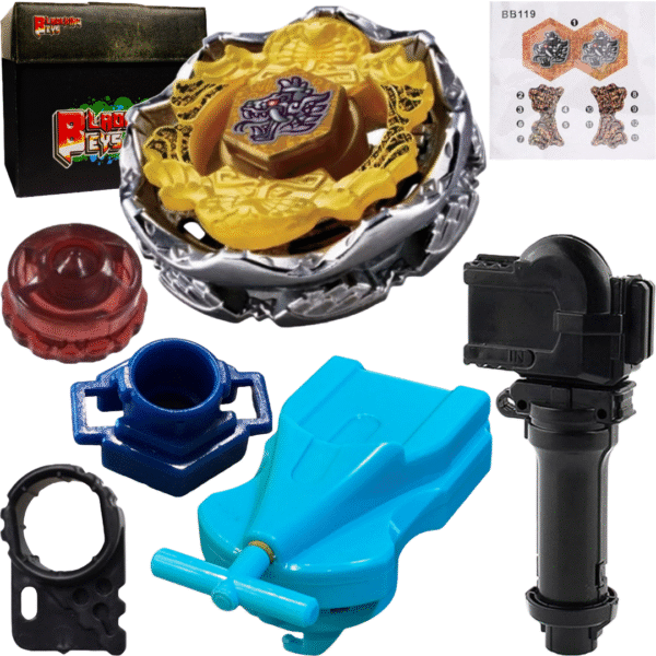 BLADEKING BEYS B119 Death Quetzalcoatl 125RDF + 1 Way String Launcher (Right Spin) + Toy Storage Box