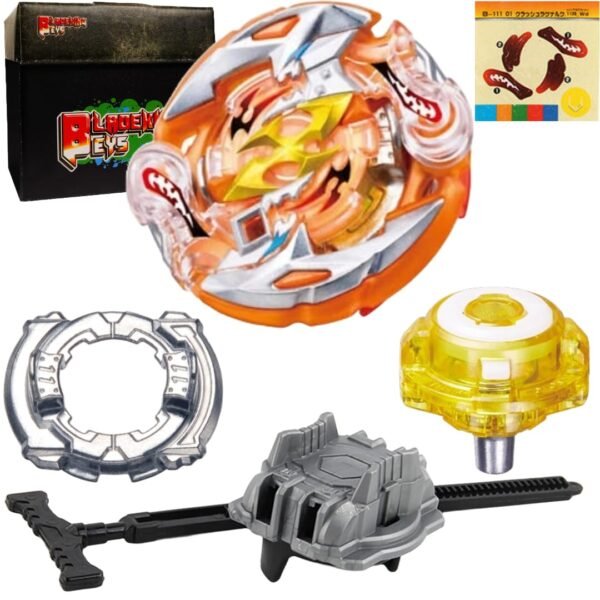 BLADEKING BEYS Pull Rule Launcher Kit- B111 Crash Ragnaruk 11Reach Wedg' + LR Pull Rule Launcher + Toy Storage Box