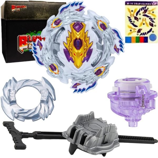 BLADEKING BEYS Pull Rule Launcher Kit- B110 Bloody Longinus 13 Jolt + LR Pull Rule Launcher + Toy Storage Box