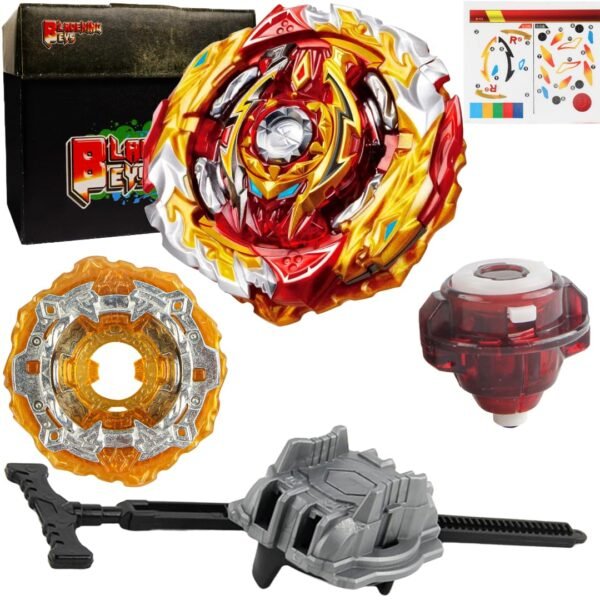 BLADEKING BEYS Pull Rule Launcher Kit- B172 World Sprig'Unite' 2B + LR Pull Rule Launcher + Toy Storage Box
