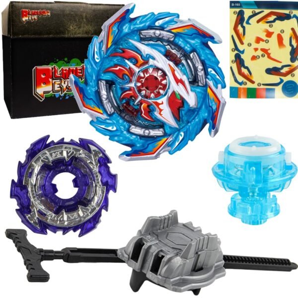 BLADEKING BEYS Pull Rule Launcher Kit- B160 King Helios Zone 1B + LR Pull Rule Launcher + Toy Storage Box