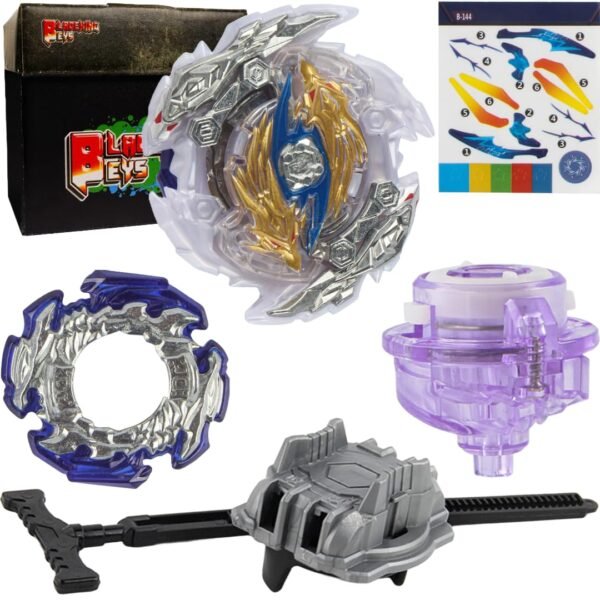 BLADEKING BEYS Pull Rule Launcher Kit- B144White Zwei Longinus Drake Spiral' Metsu + LR Pull Rule Launcher + Toy Storage Box