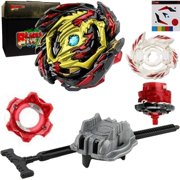 BLADEKING BEYS Pull Rule Launcher Kit- B145 Venom Diabolos Vanguard Bullet + LR Pull Rule Launcher + Toy Storage Box
