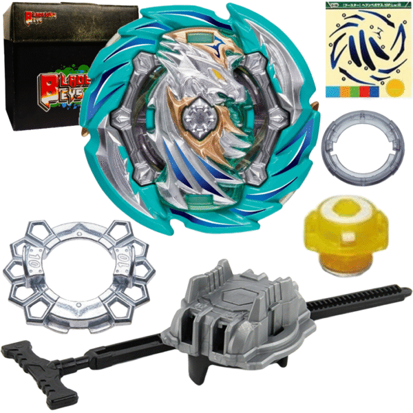 BLADEKING BEYS Pull Rule Launcher Kit- B148 Heaven Pegasus + LR Pull Rule Launcher + Toy Storage Box