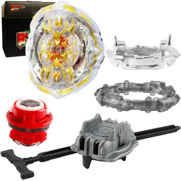 BLADEKING BEYS Pull Rule Launcher Kit- B153white Regalia Genesis Hyb' + LR Pull Rule Launcher + Toy Storage Box