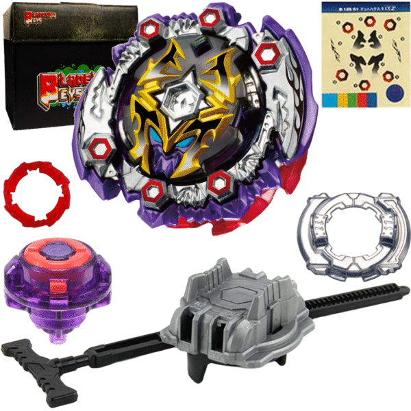 BLADEKING BEYS Pull Rule Launcher Kit- B125 Dead Hade 11Turn Zephyr' + LR Pull Rule Launcher + Toy Storage Box