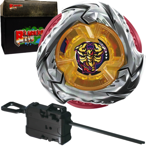 BLADEKING BEYS Launcher Kit- UX-14 ScorpioSpear' 0-70Z + Winder Launcher + Toy Storage Box