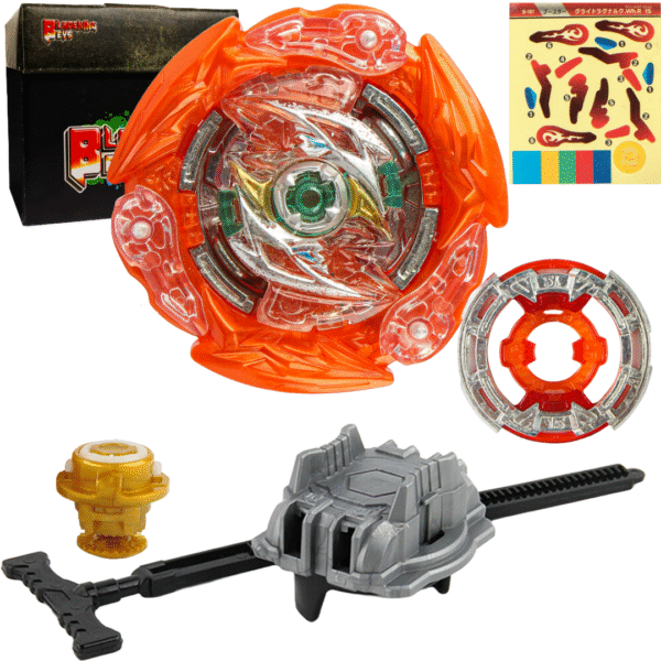 BLADEKING BEYS Pull Rule Launcher Kit- B161 Glide Ragnaruk Wheel Revolve 1S + LR Pull Rule Launcher + Toy Storage Box