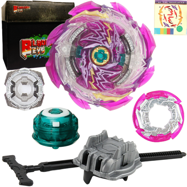 BLADEKING BEYS Pull Rule Launcher Kit- B177 Jet Wyvern Around Just 1D + LR Pull Rule Launcher + Toy Storage Box