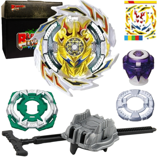 BLADEKING BEYS Pull Rule Launcher Kit- B178 First Uranus 00 Metal Accel' 1D + LR Pull Rule Launcher + Toy Storage Box