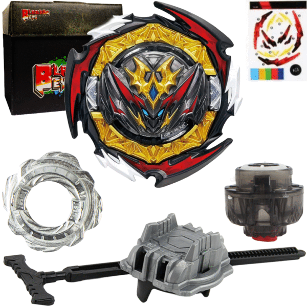 BLADEKING BEYS Pull Rule Launcher Kit- B180 Dynamite Belial Nexus Venture-2 + LR Pull Rule Launcher + Toy Storage Box