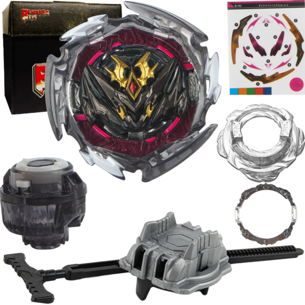 BLADEKING BEYS Pull Rule Launcher Kit- B182 Dynamite Belial Nexus Venture-2 + LR Pull Rule Launcher + Toy Storage Box