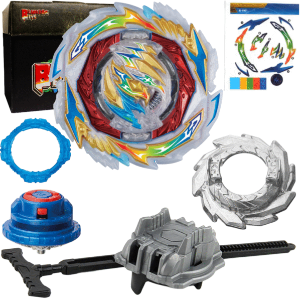 BLADEKING BEYS Pull Rule Launcher Kit- B199 Gatling Dragon Ka' Charge Metal'-10 + LR Pull Rule Launcher + Toy Storage Box