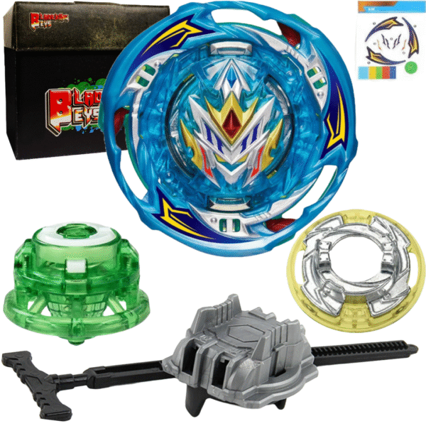 BLADEKING BEYS Pull Rule Launcher Kit- B202 Wind Knig' Moon Bounce-6 + LR Pull Rule Launcher + Toy Storage Box
