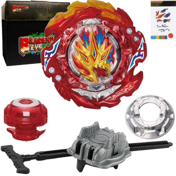 BLADEKING BEYS Pull Rule Launcher Kit- B203R Super Hyperion MR Tapered Xplo-2 + LR Pull Rule Launcher + Toy Storage Box