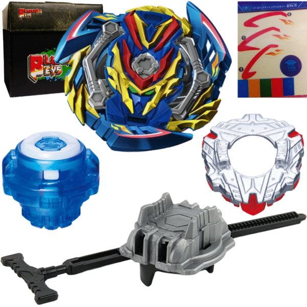 BLADEKING BEYS Pull Rule Launcher Kit- B134 Slash' Valkyrie Blitz' Power Retsu + LR Pull Rule Launcher + Toy Storage Box
