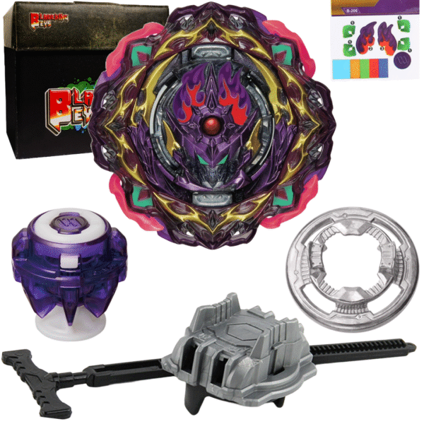 BLADEKING BEYS Pull Rule Launcher Kit- B206 Barricade Lucifer Ille' Bearing Mo'-10 + LR Pull Rule Launcher + Toy Storage Box