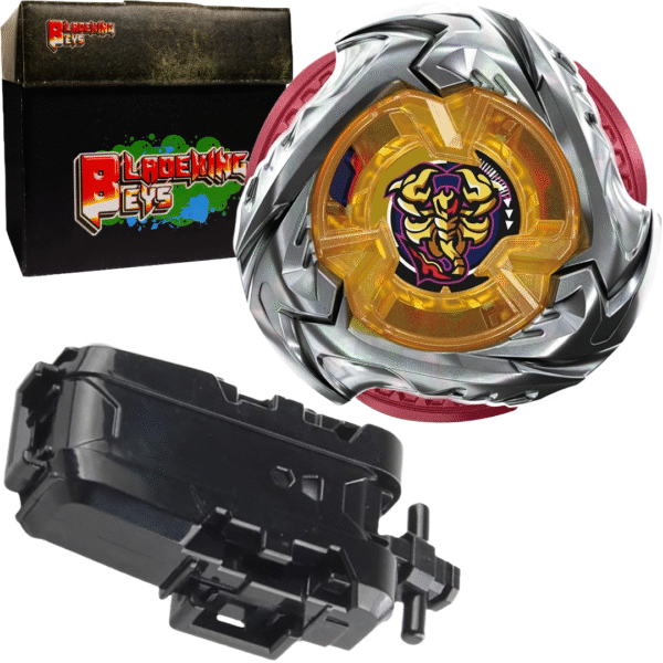 BLADEKING BEYS String Launcher Set- UX-14 ScorpioSpear' 0-70Z + String Launcher + Toy Storage Box
