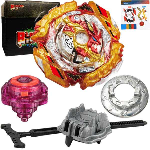 BLADEKING BEYS Pull Rule Launcher Kit- B205R Bust' Sprig' Spread Fusion-8 + LR Pull Rule Launcher + Toy Storage Box