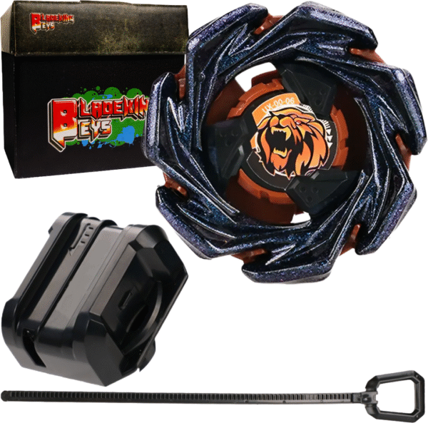BLADEKING BEYS Launcher Kit- UX-black 00-06 LeonCrest 7-60GN + Small Winder Launcher + Toy Storage Box