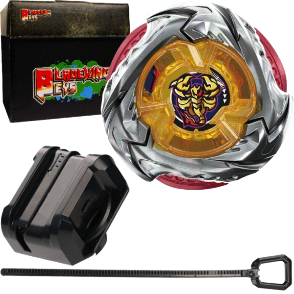 BLADEKING BEYS Launcher Kit- UX-14 ScorpioSpear' 0-70Z + Small Winder Launcher + Toy Storage Box