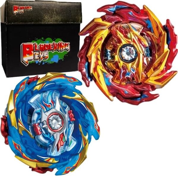 BLADEKING BEYS Random Booster Pack- B174R Hyperion Burn +B174B Helios Volcano + Toy Storage Box