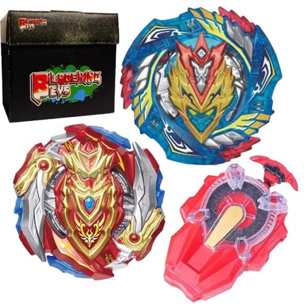 BLADEKING BEYS B127 Cho-Z Valkyrie Zen Evolution +B129 Cho-Z Achilless' 0 Dimension + Sparking Launcher + Toy Storage Box