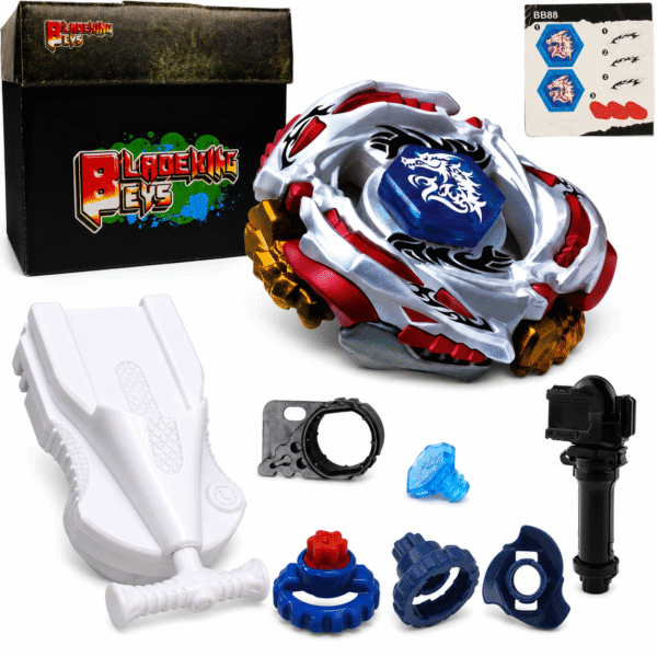 BLADEKING BEYS BB88 Meteo' LDrago LW105LF +String Launcher(Left Spin) + Grip + Toy storage Box