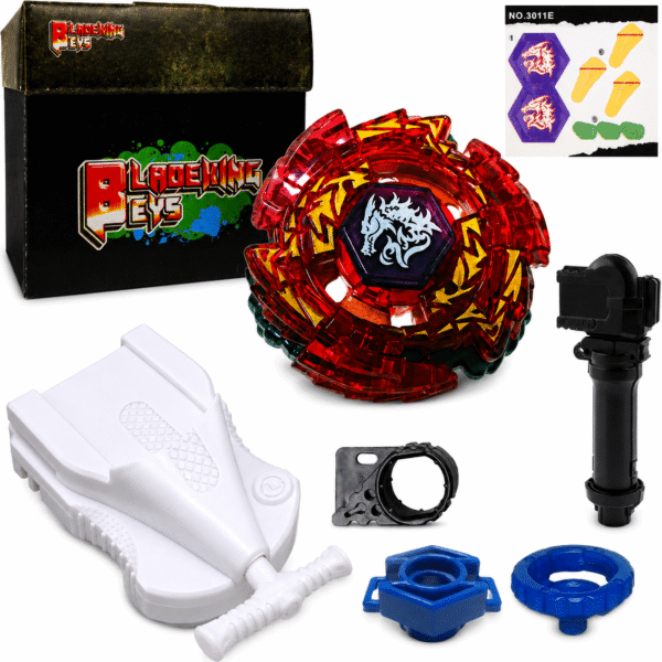BLADEKING BEYS BB98 Ultimate Meteo' LDrago Rush 125SF +String Launcher(Left Spin) + Grip + Toy storage Box